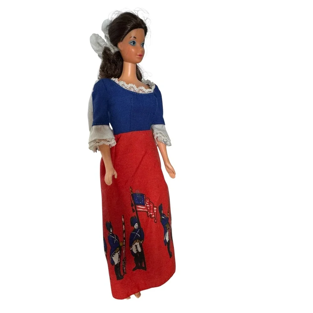 Vintage Mattel Barbie Doll 1966 Body Bicentennial Patriotic Soldier Dress Taiwan